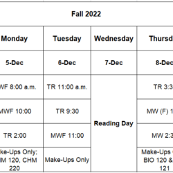 Boise state final exam schedule