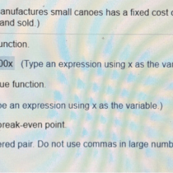 A company that manufactures small canoes