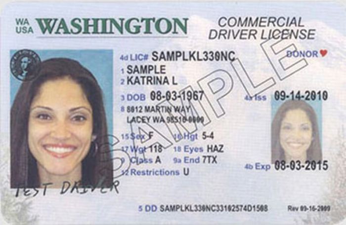 Examen de licencia de washington