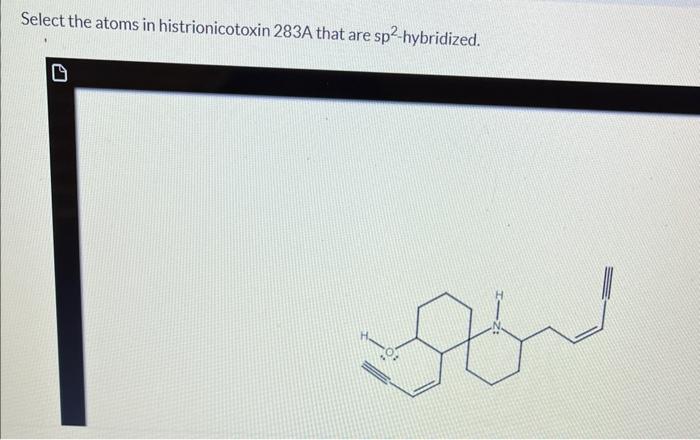 Sp2 hybridized atoms select molecule