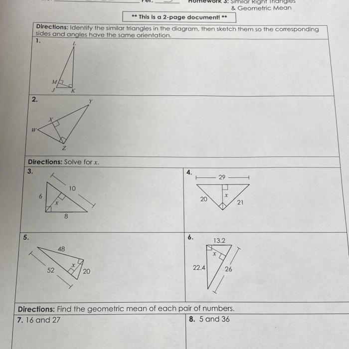 Triangles trigonometry homework