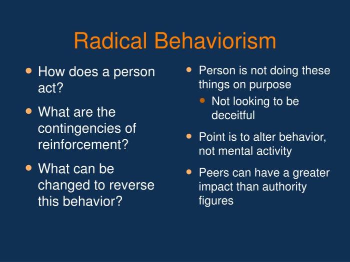 Methodological behaviorism vs radical behaviorism